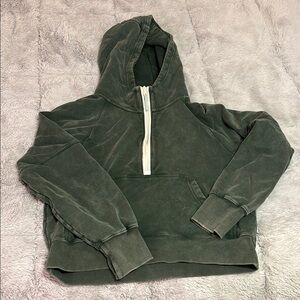 aerie green quarter zip
